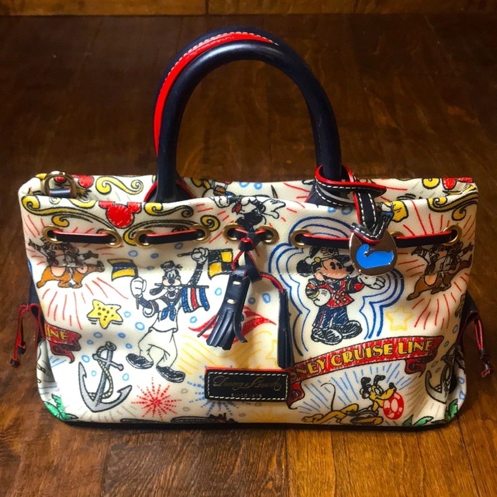 Dooney & Bourke DISNEY Cruise Line coated cotton sketch tassel tote!